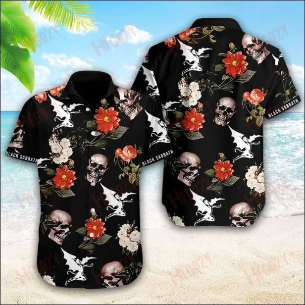 Black Sabbath Skull Hawaiian Aloha Shirts Short Sleeve Shirt, Hawaiian Shirts For Men Women – Mt380