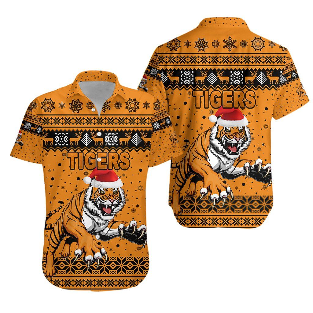 Wests Christmas Hawaii Shirt Tigers Unique Vibes Orange Ha101700