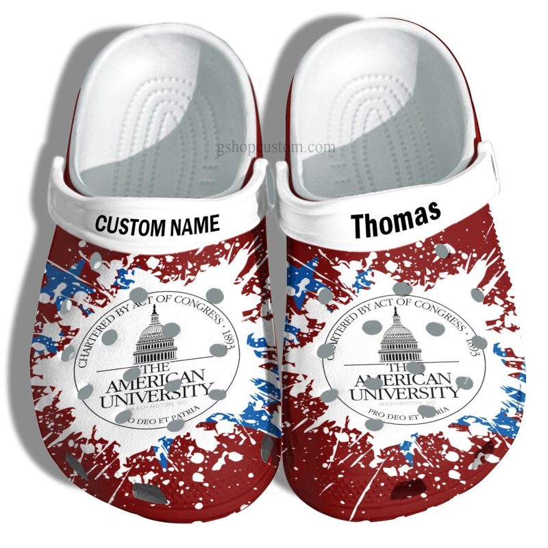 American University Graduation Gifts Croc Shoes Customize- Admission Gift Shoes