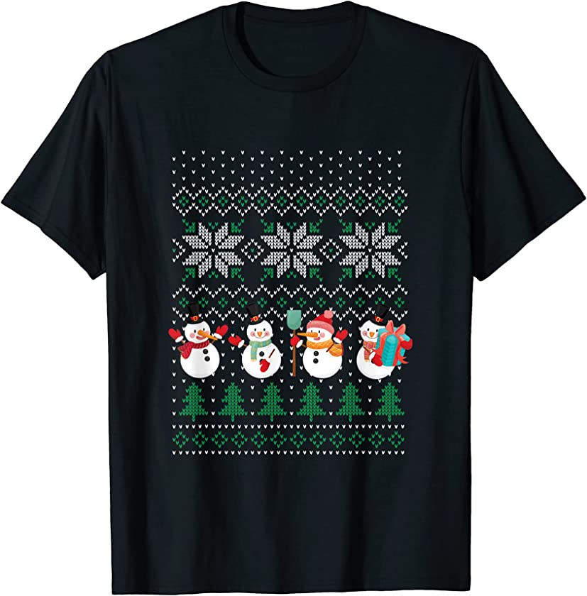 Ugly Christmas X-Mas Tree Snowman Santa Claus New Year Snow T-Shirt