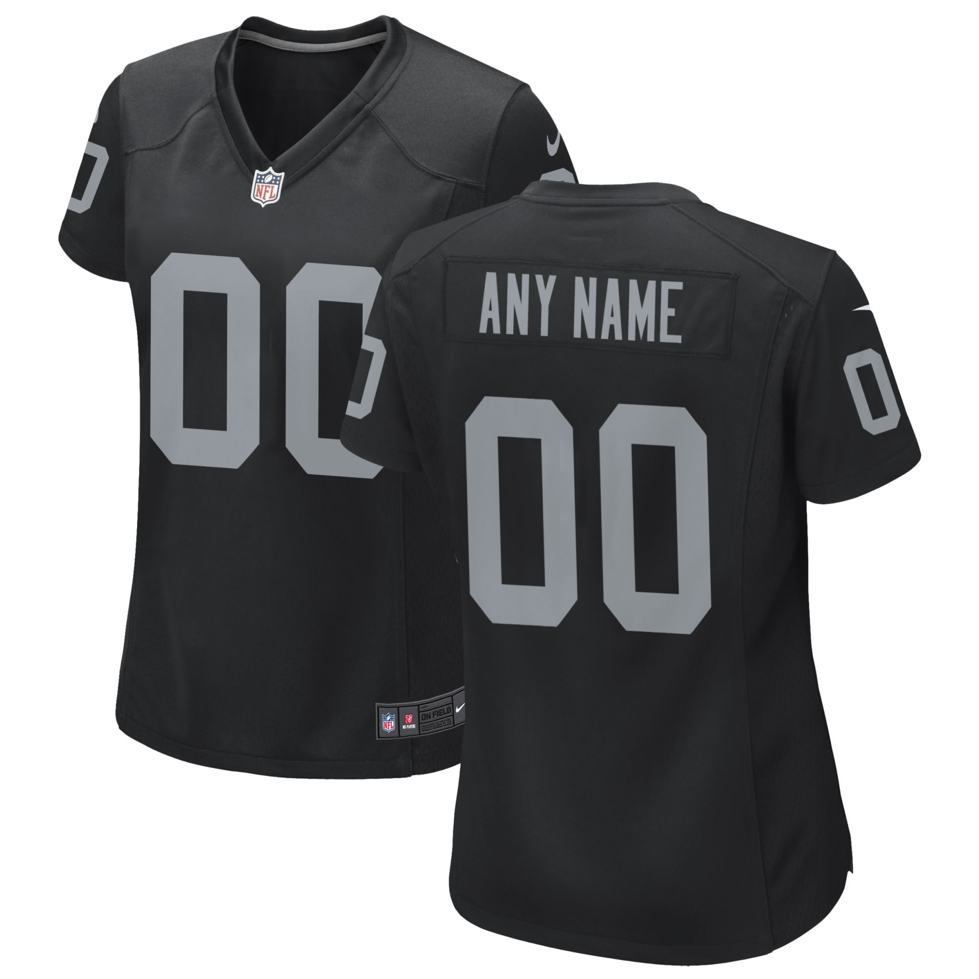 Women’s Black Las Vegas Raiders Custom Game Jersey