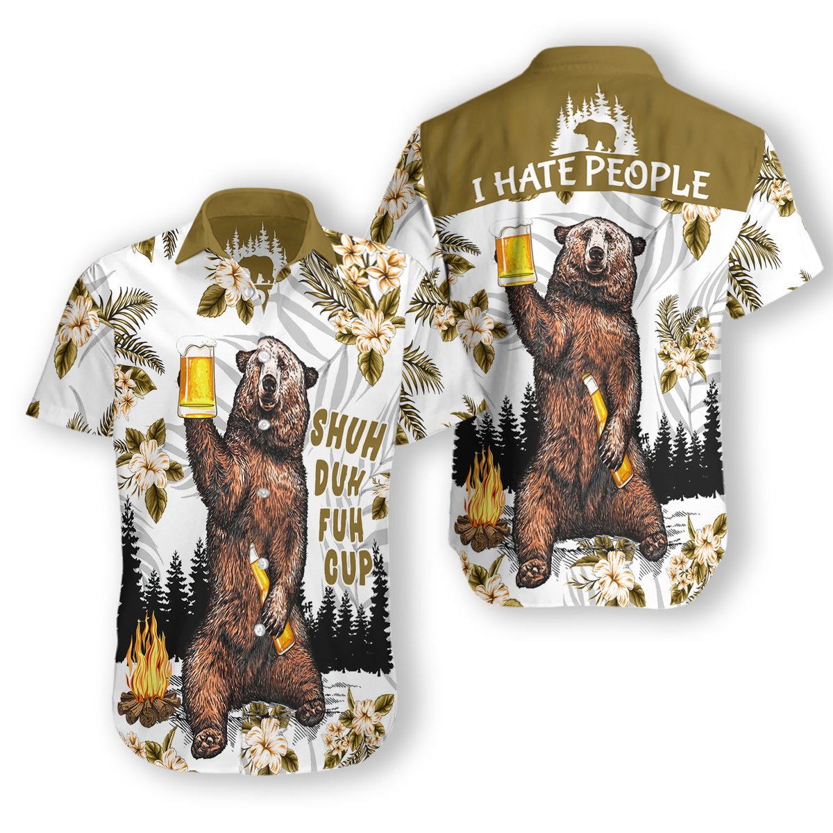 Apayprint Bear Drinks Beer Hawaii Shirt Ha49215