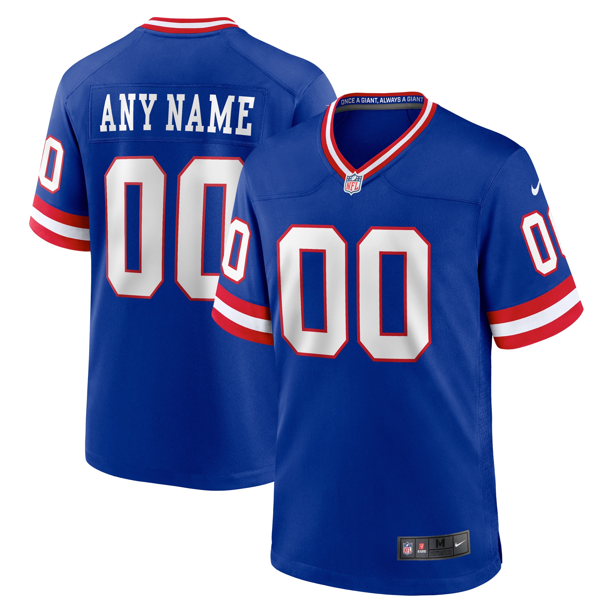 New York Giants Classic Custom Game Jersey – Royal