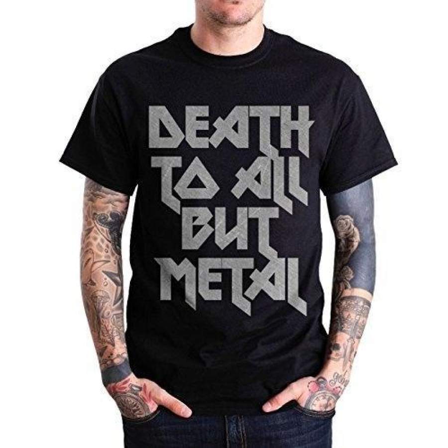 Steel Panther DEATH TO ALL BUT METAL Slogan Unisex Black Cotton T-Shirt