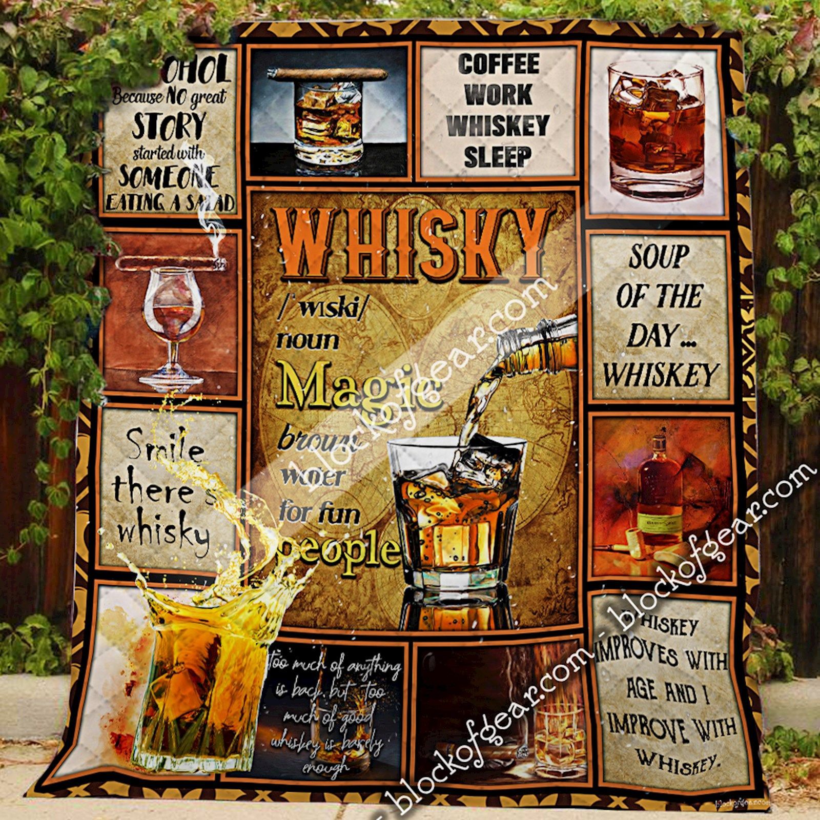 Whisky, Magic Brown Water For Fun People Quilt DTT1610