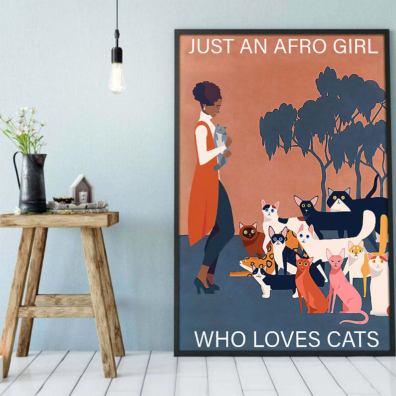 Modern African Canvas Art Modern Afrocentric Poster Art Print Black Woman Afro Man Delightful Wall Decals