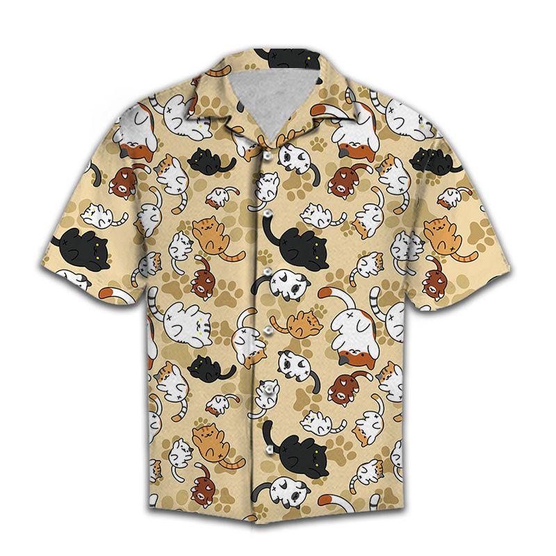 Cute Cat Hawaii Shirt For Hawaii Aloha Ha64939