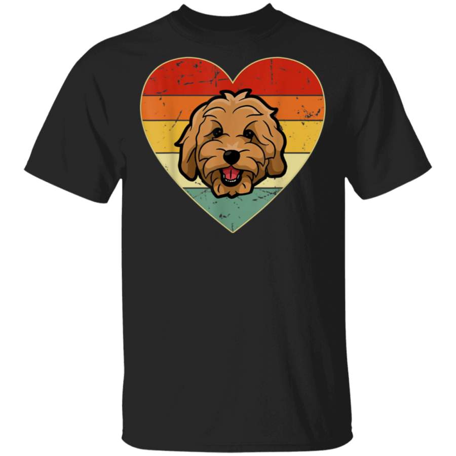 Vintage Heart Golden Doodle Men Women Retro Doodle Dog TShirt