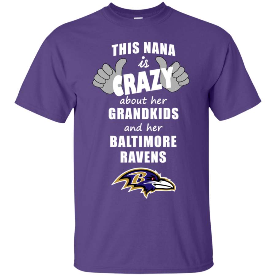 This Nana Is Crazy About Her Grandkids And Her Baltimore Ravens T Shirts