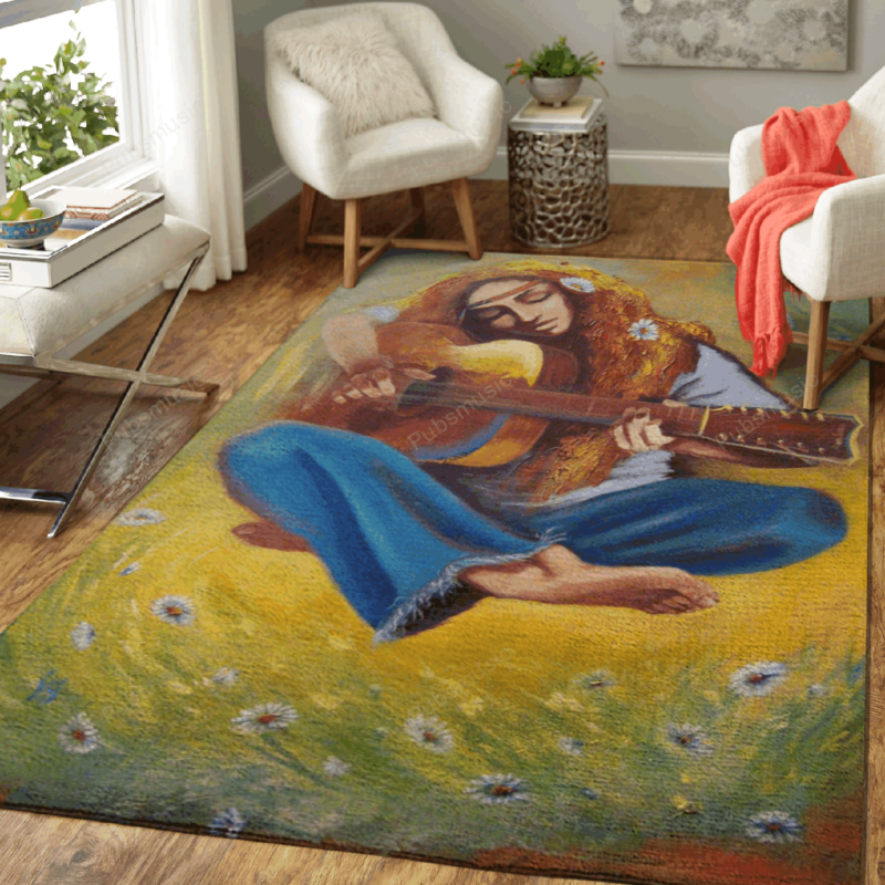 The Child Of Flowers Music Art Art For Fans Area Rug Living Room Carpet Rug Regtangle Carpet Floor Decor Home Decor – Snundi