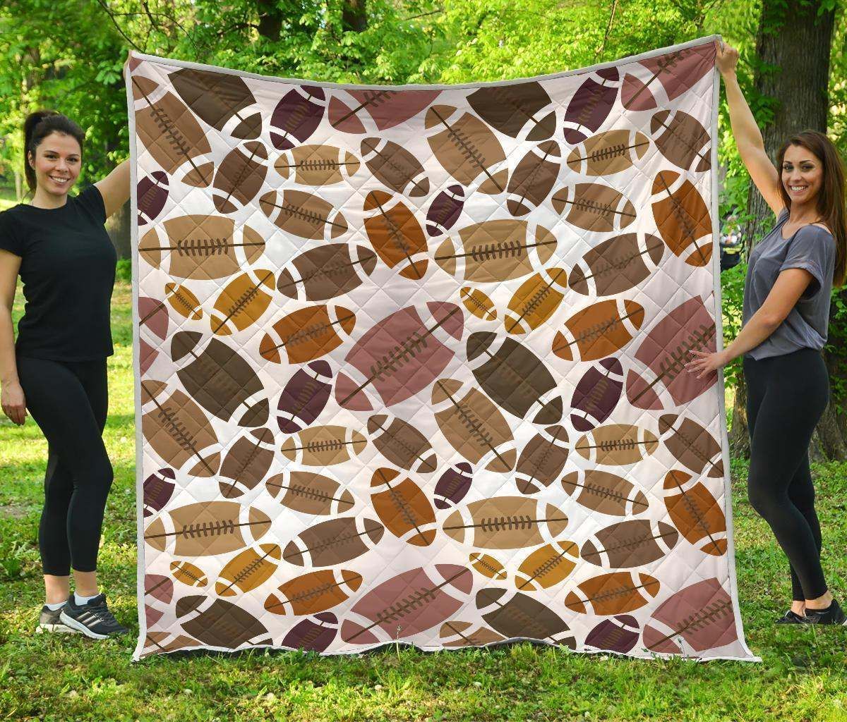 American Football Rugby Ball 5 Dhcdhc Ld2410 Quilt Blanket