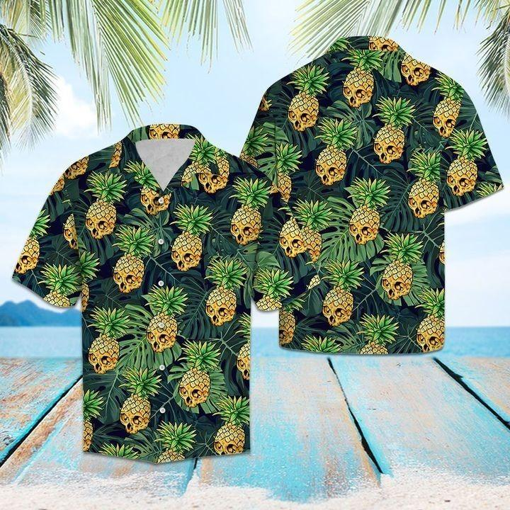 Skull Pineapple Tropical Hawaii Shirt Crazy Funny Hawaii Vintage Hawaii Ha63823