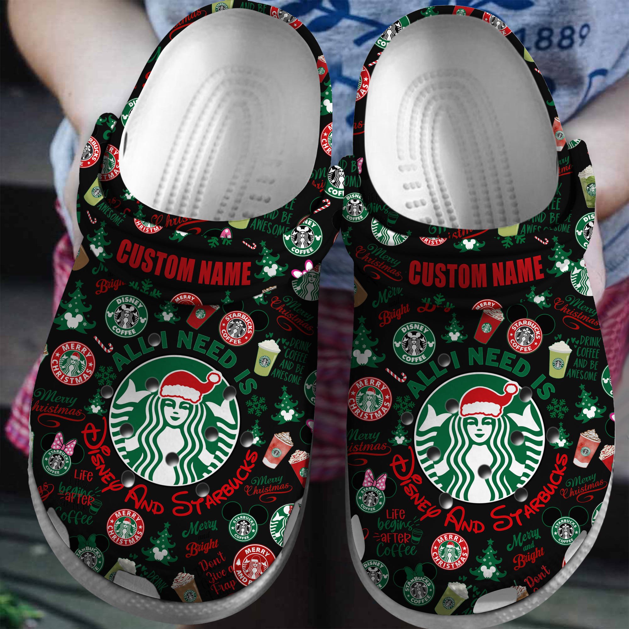 Starbucks Crocs Crocband Clogs Shoes Comfortable For Men Women and Kids 7