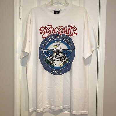 Aerosmith Vintage Aero Force One ‘just Push Play’ World Tour 2001 T-shirt 8601