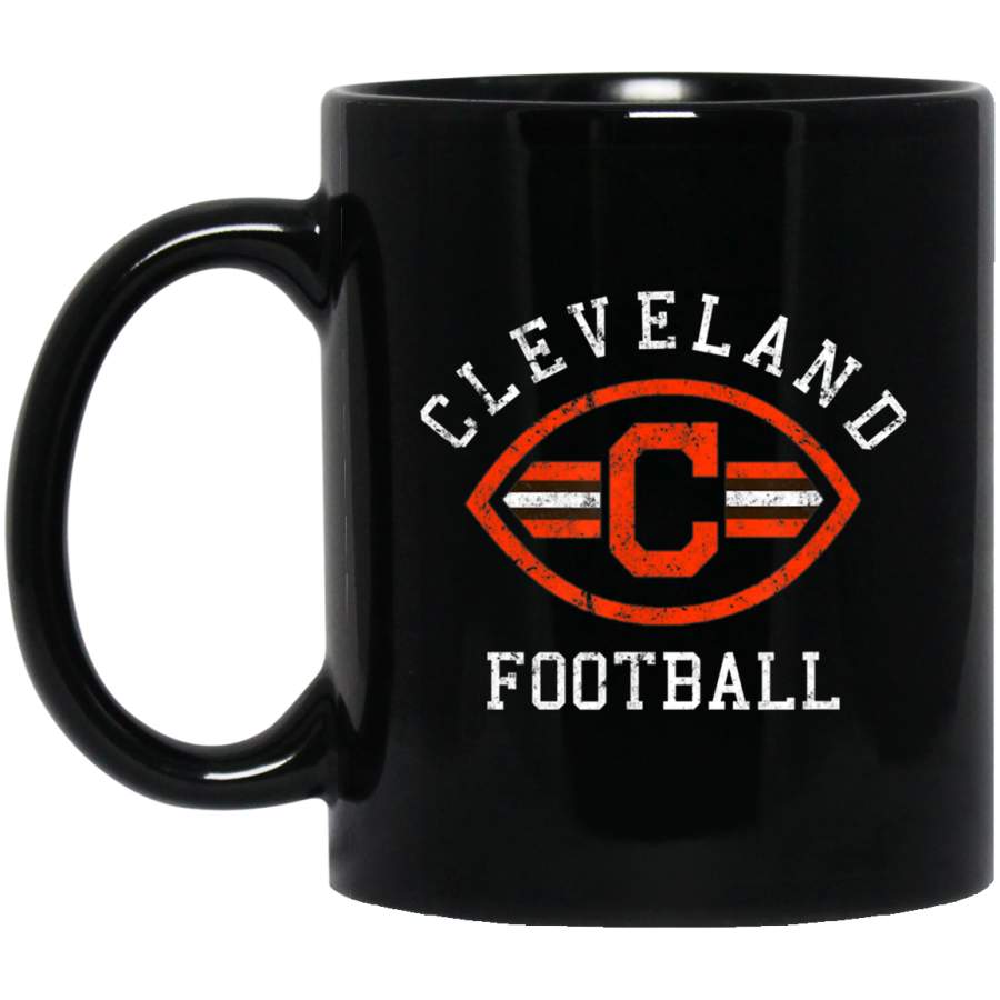 Vintage Cleveland Ohio Football Retro Classic Stripe Coffee Mug