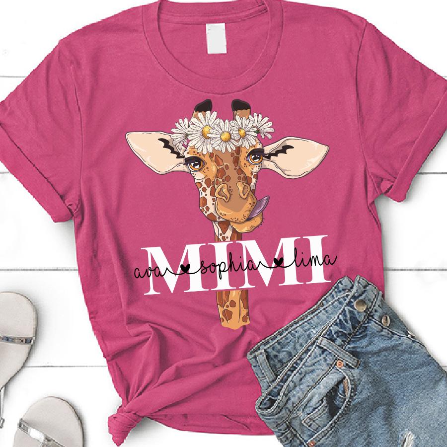 Mimi Giraffe, Family Customize Personalized T-Shirt, Hoodie Adult, Kid, Unisex