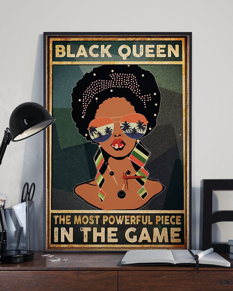 African – Black Art – Tropical Black Queen Vertical Canvas And Poster | Wall Decor Visual Art