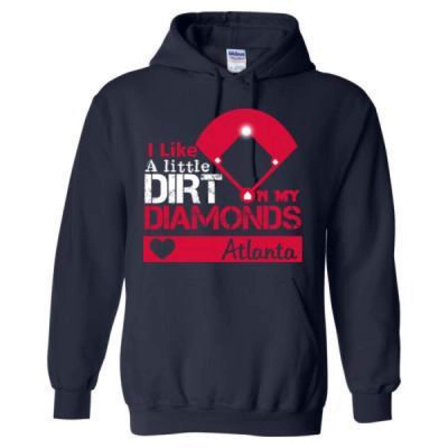 AGR Atlanta Braves I Like A Little Dirt On My Diamonds – Heavy Blend™ Hooded Sweatshirt