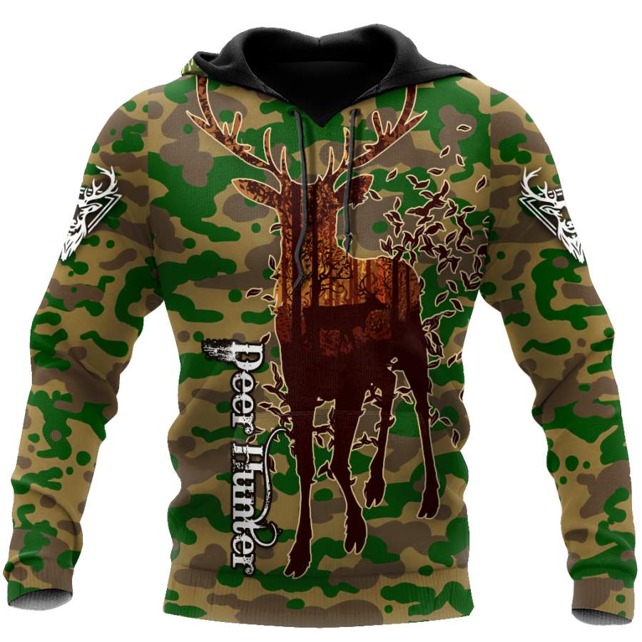 3D Unisex Hoodie Deer Hunting