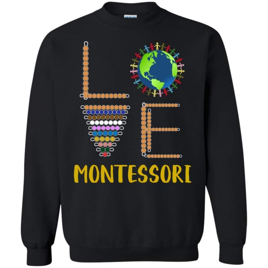 AGR Love Montessori Teacher Sweatshirt Gildan G185