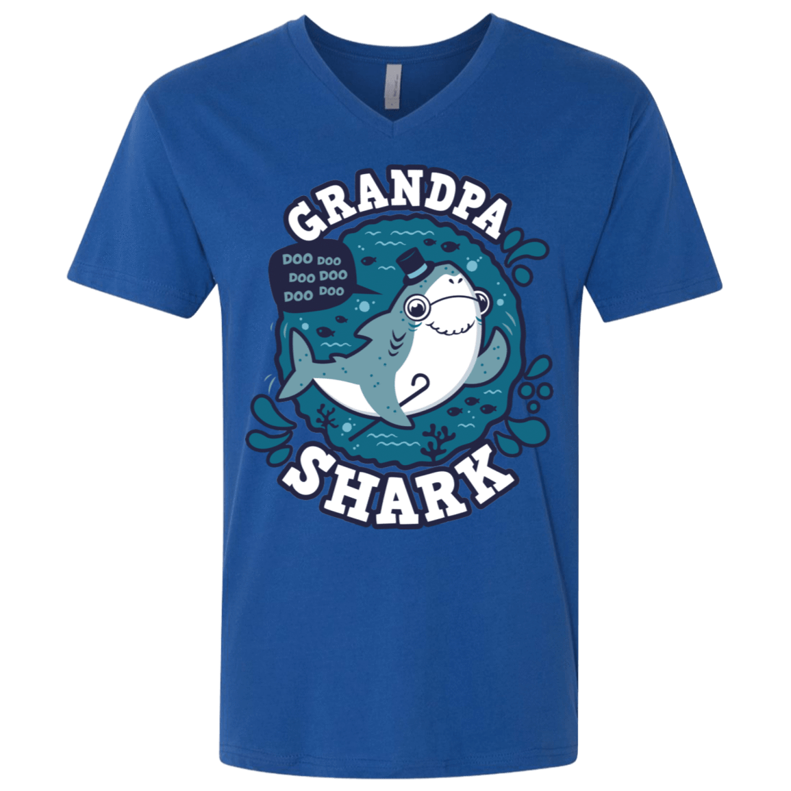 Shark Family Trazo – Grandpa Men’S Premium V-Neck