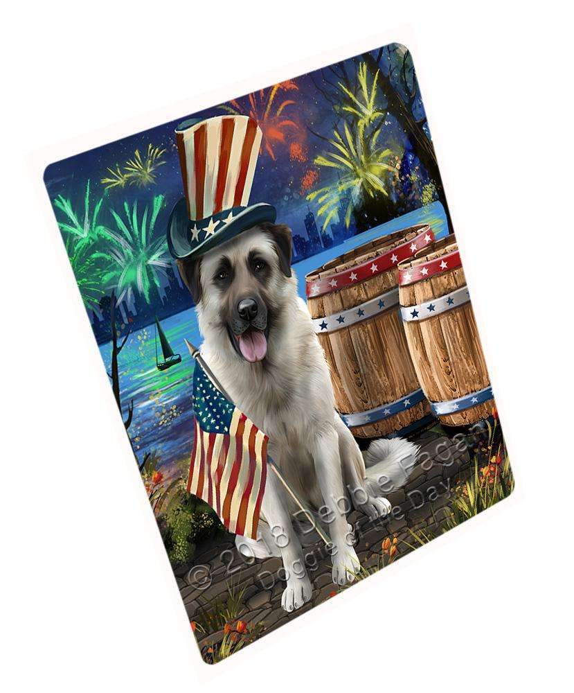 4Th Of July Independence Day Fireworks Anatolian Shepherd Dog At The Lake Blanket Blnkt75783