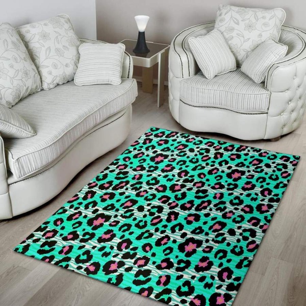 Leopard Zebra Print Area Rug