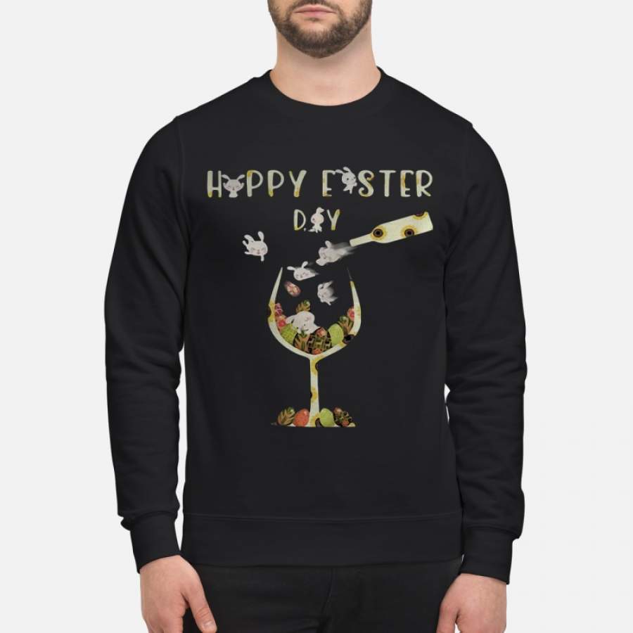 Bunny Wine Happy Easter Day Sweatshirt