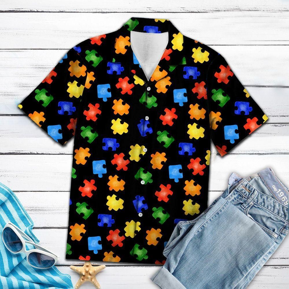 Autism Aloha Hawaii Shirt Colorful Short Sleeve Summer Beach Casual For Men And Women Ha60188