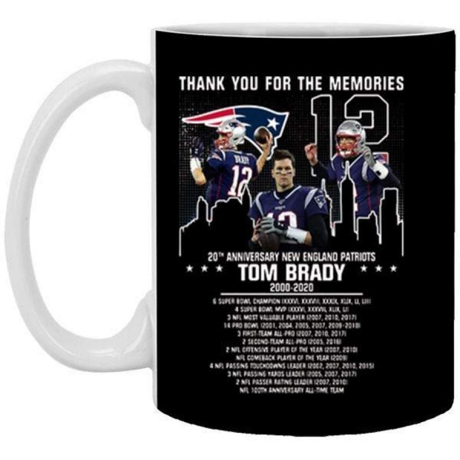 Tom Brady Thank You For The Memories New England Patriots Black Costume gift 11 oz Mug