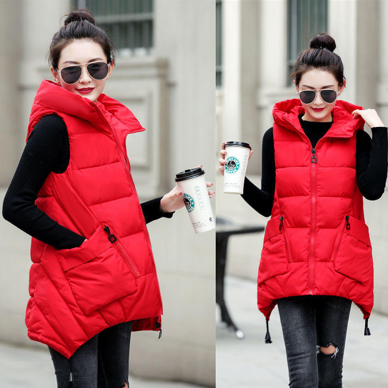 2022 Autumn And Winter Women Vest Thick New Student Cotton Coats Size 5XL Lady Clothing Warm alx