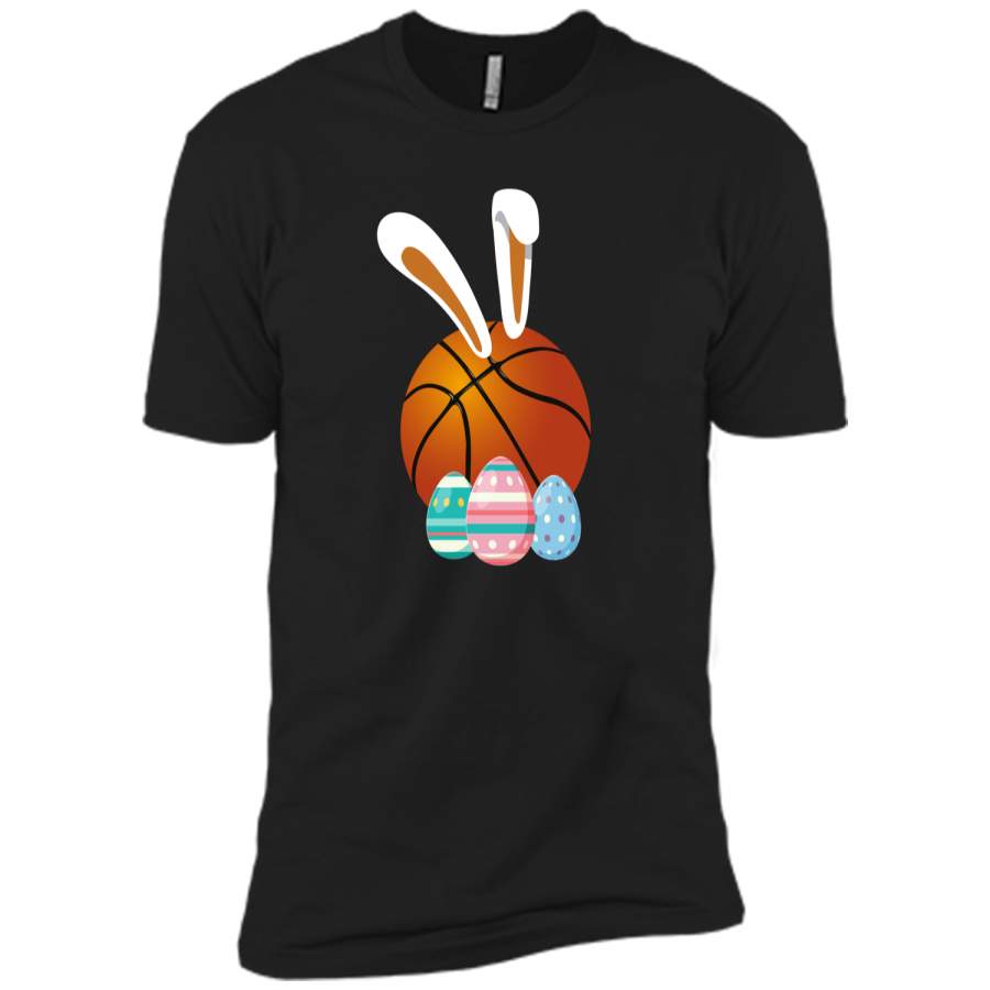 Easter Bunny Basketball T-Shirts Funny Next Level Premium Short Sleeve Tee