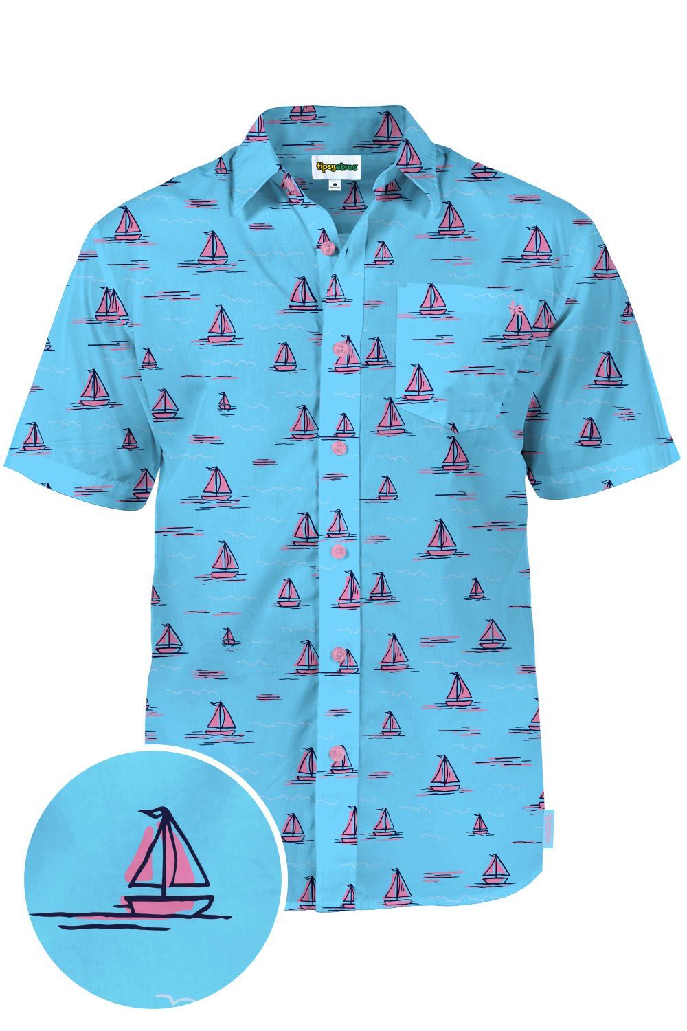 Sunset Sail Blue Amazing Design Hawaii Shirt Ha39132