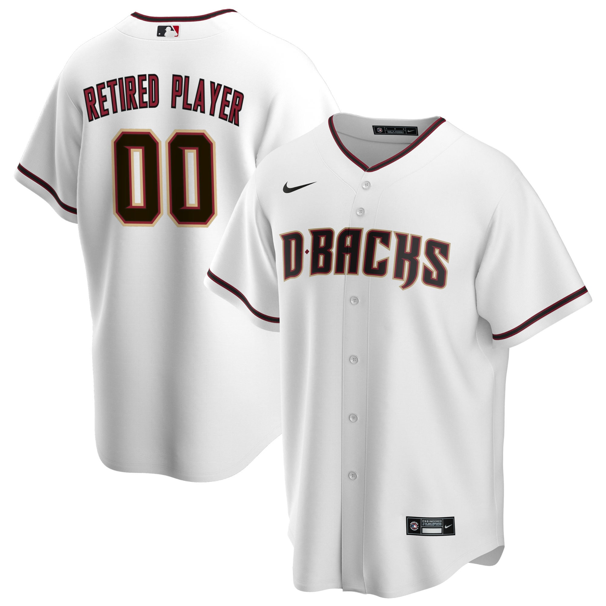 Arizona Diamondbacks Home Pick-a-player Retired Roster Replica Jersey – White Custom Jerseys MLB