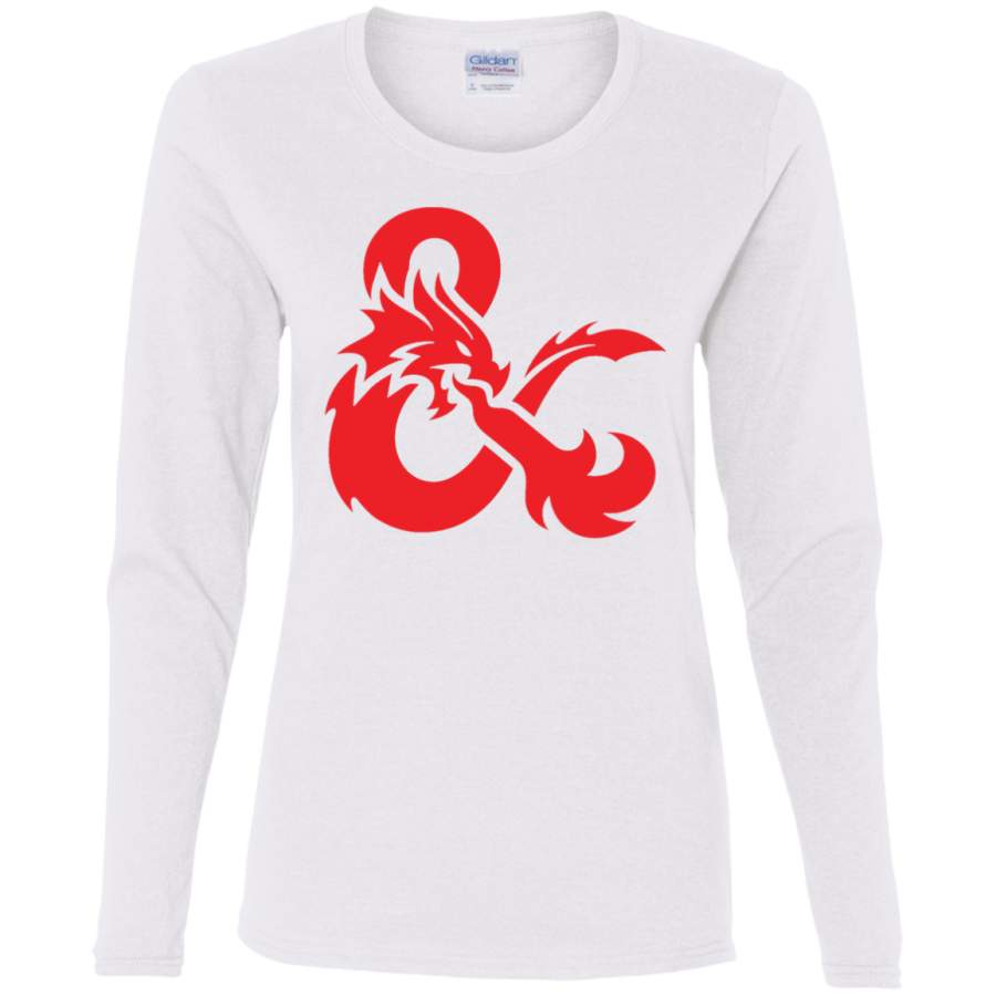 AGR Dungeons and Dragons Logo Ladies’ Cotton LS T-Shirt