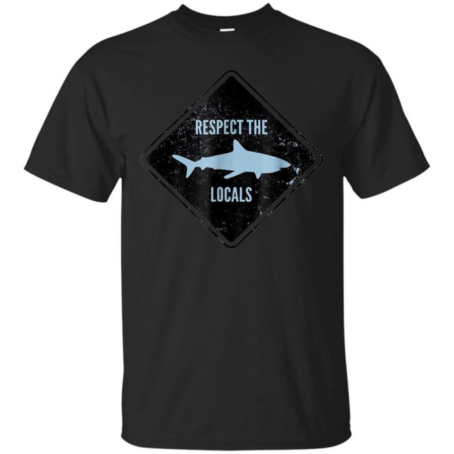 AGR Funny Respect The Locals Shark Diving Week Party Gift Shirt Jaq T-shirt