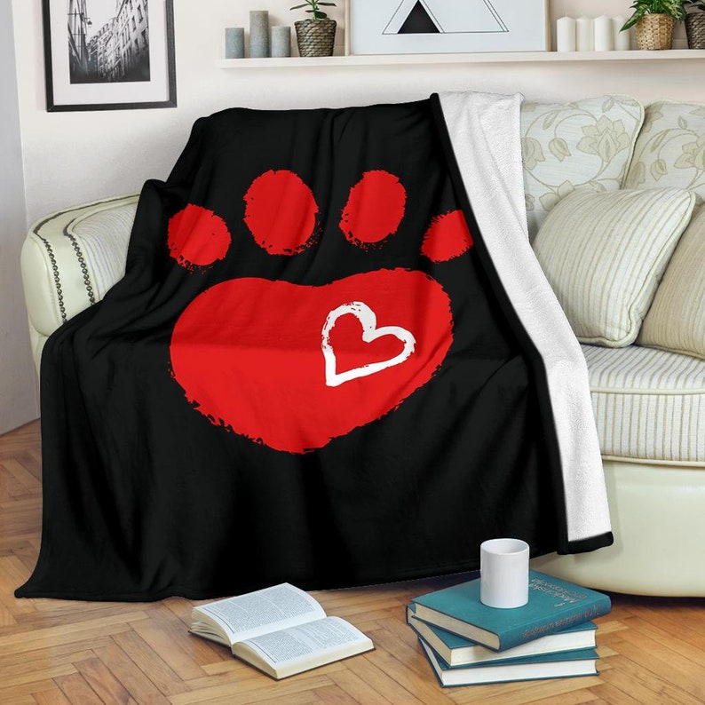 Pet Blanket, Dog Blanket, Cat Blanket, Paw Print Puppy Blanket, Paw Print Fleece Blanket, Paw Print Cozy Blanket, Paw Print Adult Kid, Fleece Blanket, Sherpa Blanket