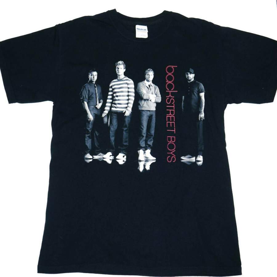 Backstreet Boys 2008 World Tour Unisex T-Shirt Black Size Medium