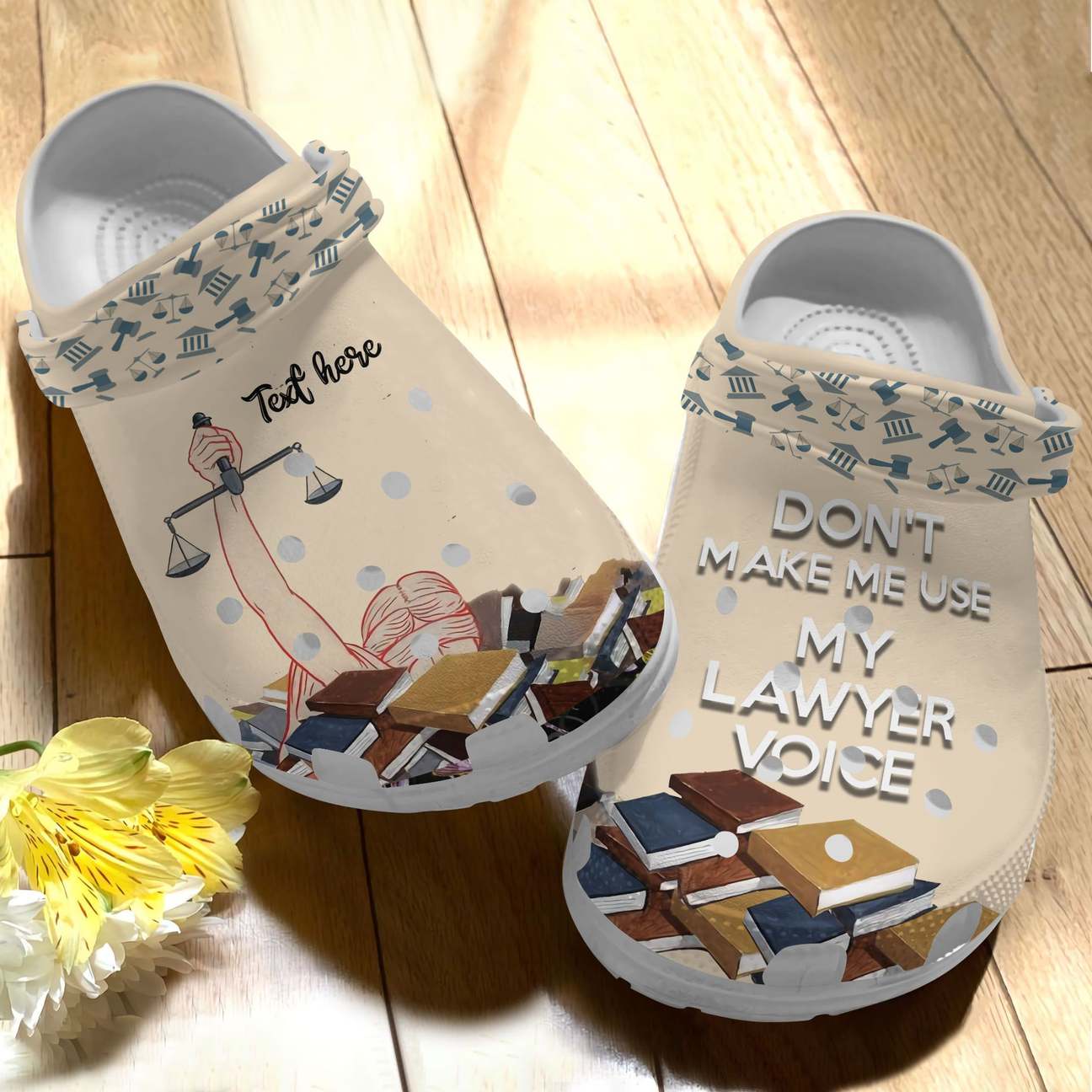 Lawyer Personalized Clog, Custom Name, Text, Color, Number Fashion Style For Women, Men, Kid, Print 3D Lawyer Voice