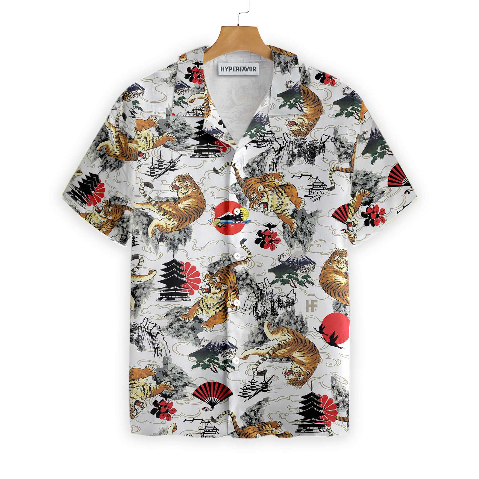 Japanese Tiger Tattoo Shirt For Men Hawaii Ha43275