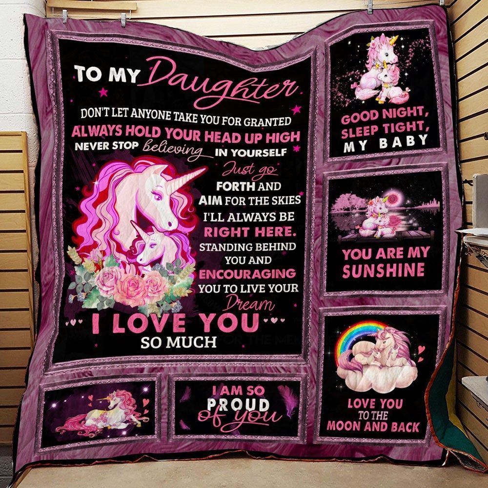 Dont Let Anyone Take You For Granted Unicorn Quilt Blanket ABC07113505