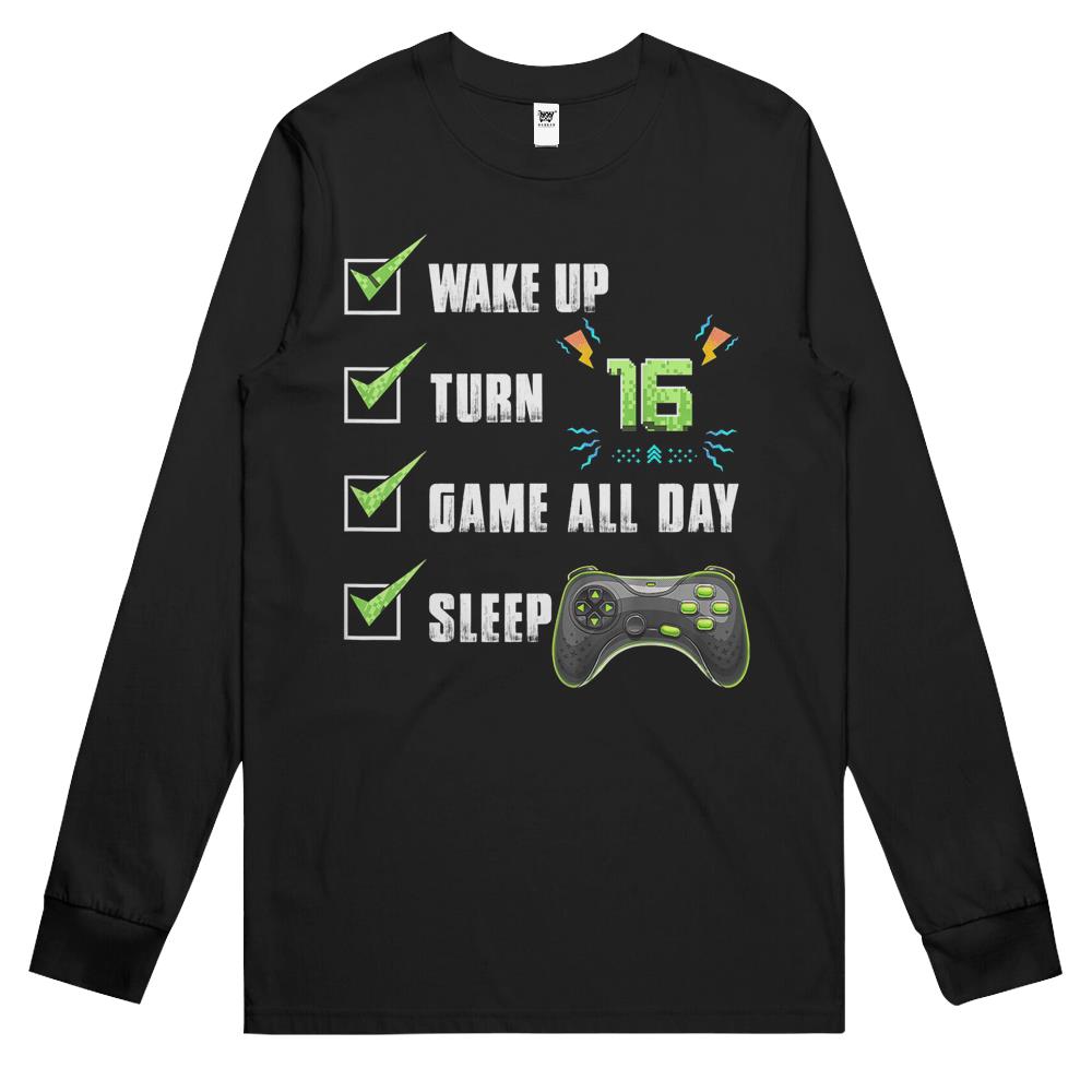 16 Years Old Gamer 16Th Birthday Perfect Gift For Boys Girls Long Sleeve T Shirts