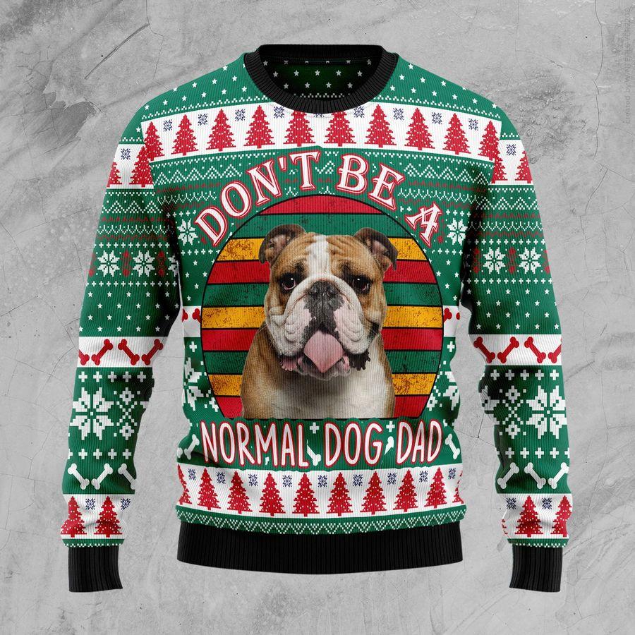 Bulldog Dad Christmas Ugly Sweater | Unisex | Full Size | Adult | Colorful | US1809