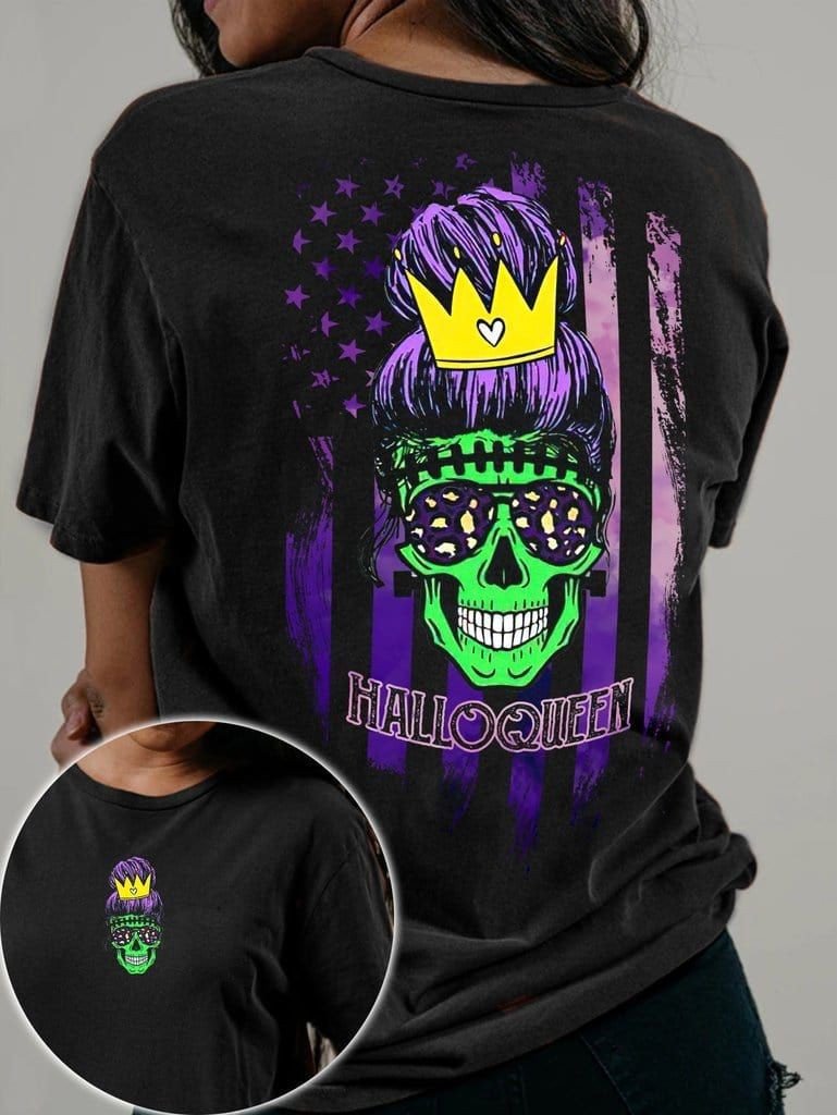 Skull Halloqueen 3D T-Shirt #Kv