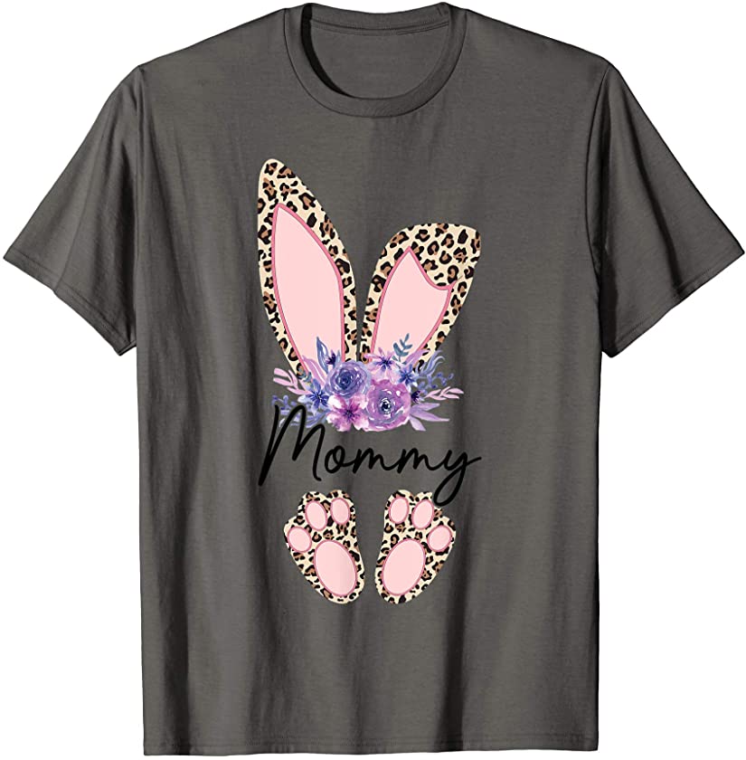 Mommy Easter Cute Easter Bunny Leopard Easter Day Gift T-Shirt