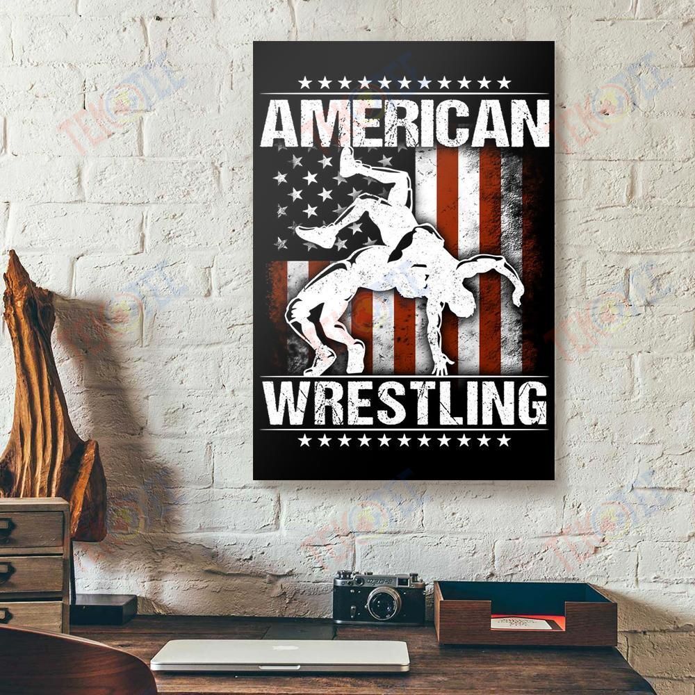 Canvas Wall Art American Wrestling Flag Vertical Canvas Wall Art Beautiful Canvas Home Decoration