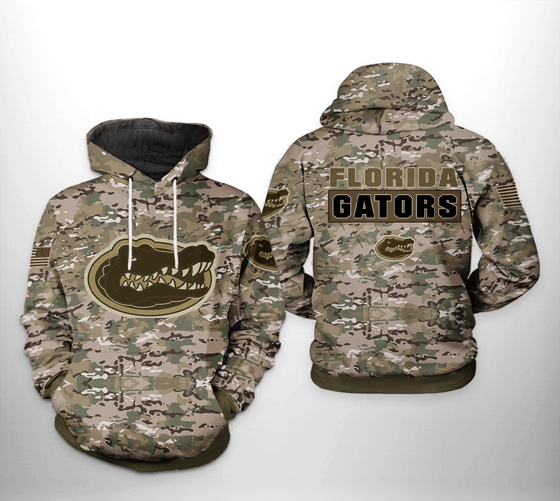 Florida Gators Ncaa Camo Veteran Hoodie & Zip Hoodie