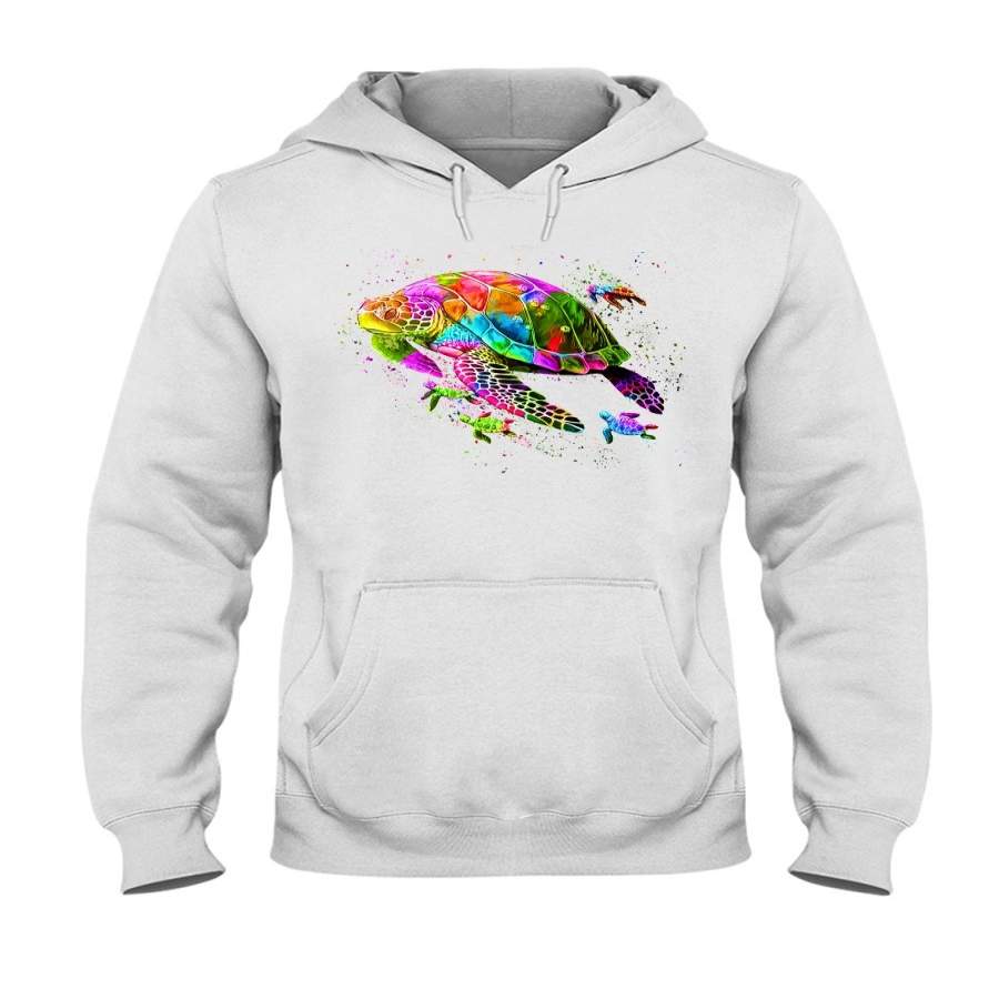 Colorful Turtles Simple Unique Custom Design For Animal Lovers Hoodie