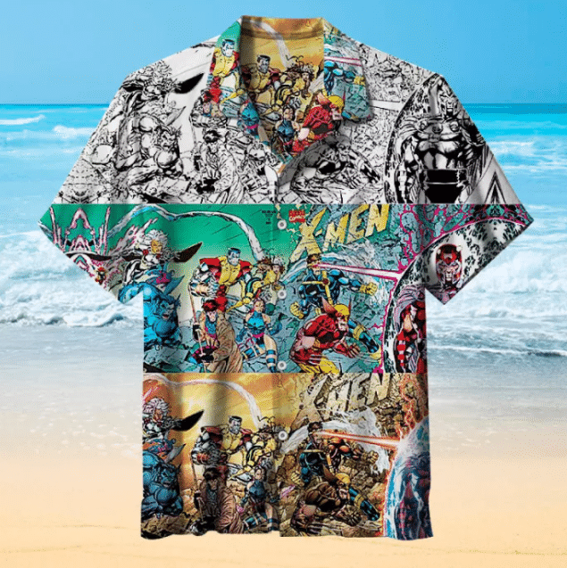 X Men For Man And Woman Print Short Sleeve Hawaiian Shirt G95