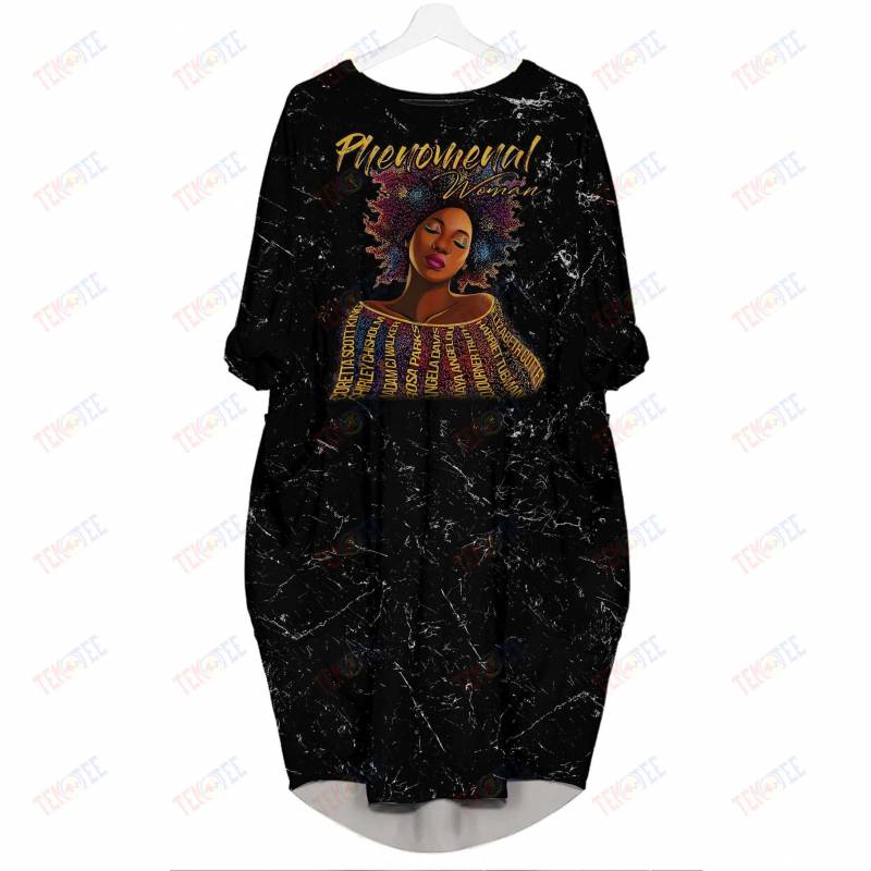 Temotee African Dress 36 – Phenomenal Women 3D Dress For Melanin Women Afro Girl Shirt African American Woman Gift Idea TMT9322